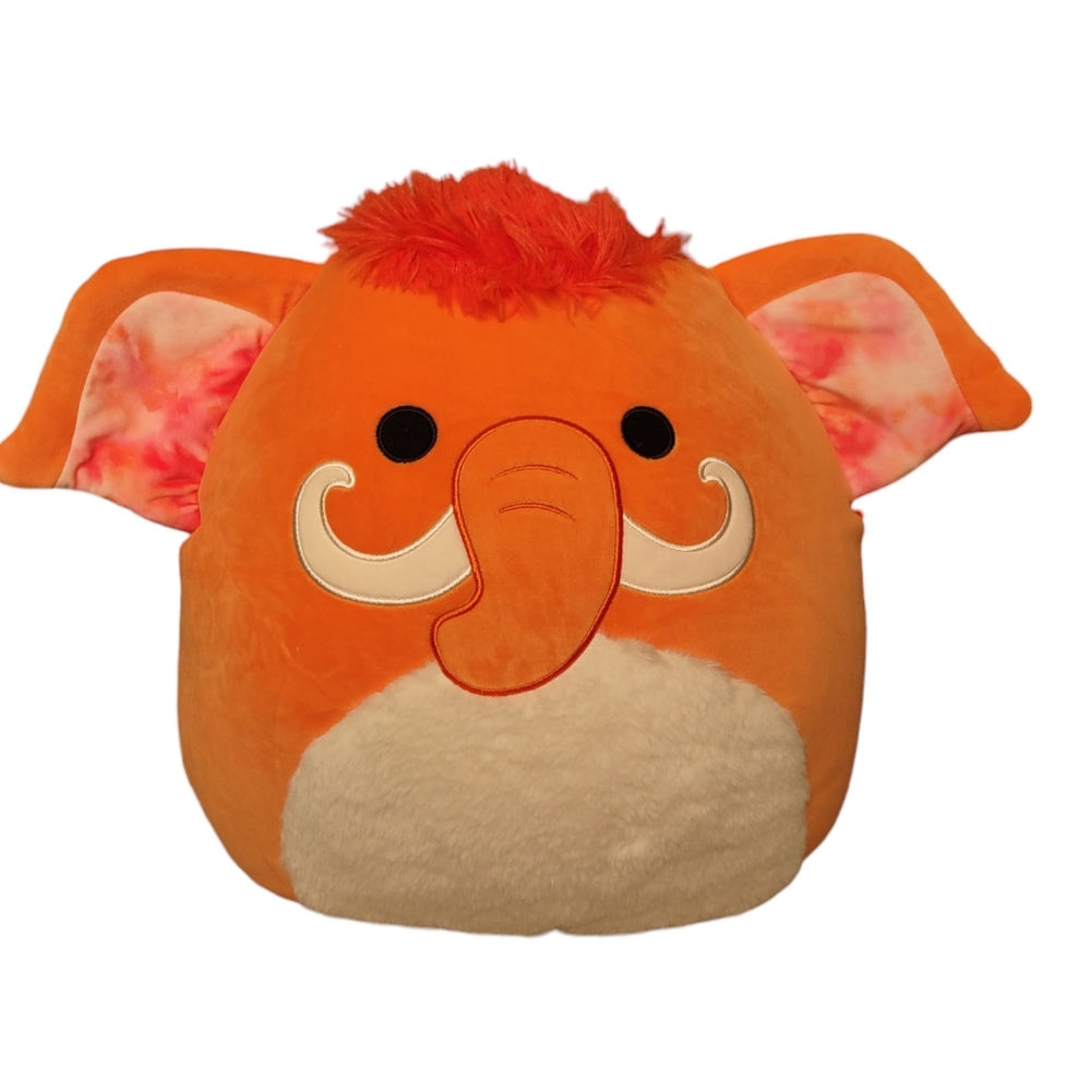 Squishmallows Wilbie Wooly Mammoth Orange Tie Dye Ear Plush